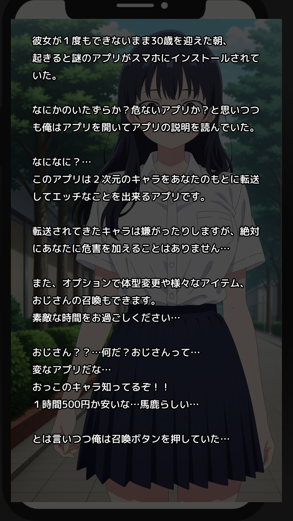【一部セリフつき】Deliサモ☆ 美少女とおじさん強●召喚アプリ – 僕のモデルJK編 – サンプル画像1