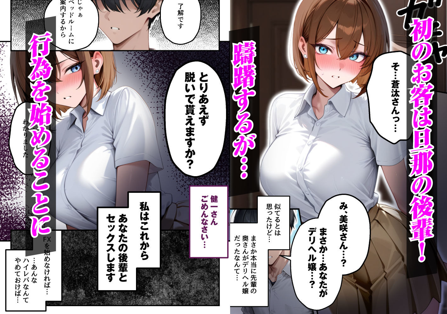 【人妻デリヘルNTR】デリヘル呼んだら先輩の妻が来た〜FXにハマった貞淑妻が堕ちるまで〜 サンプル画像3
