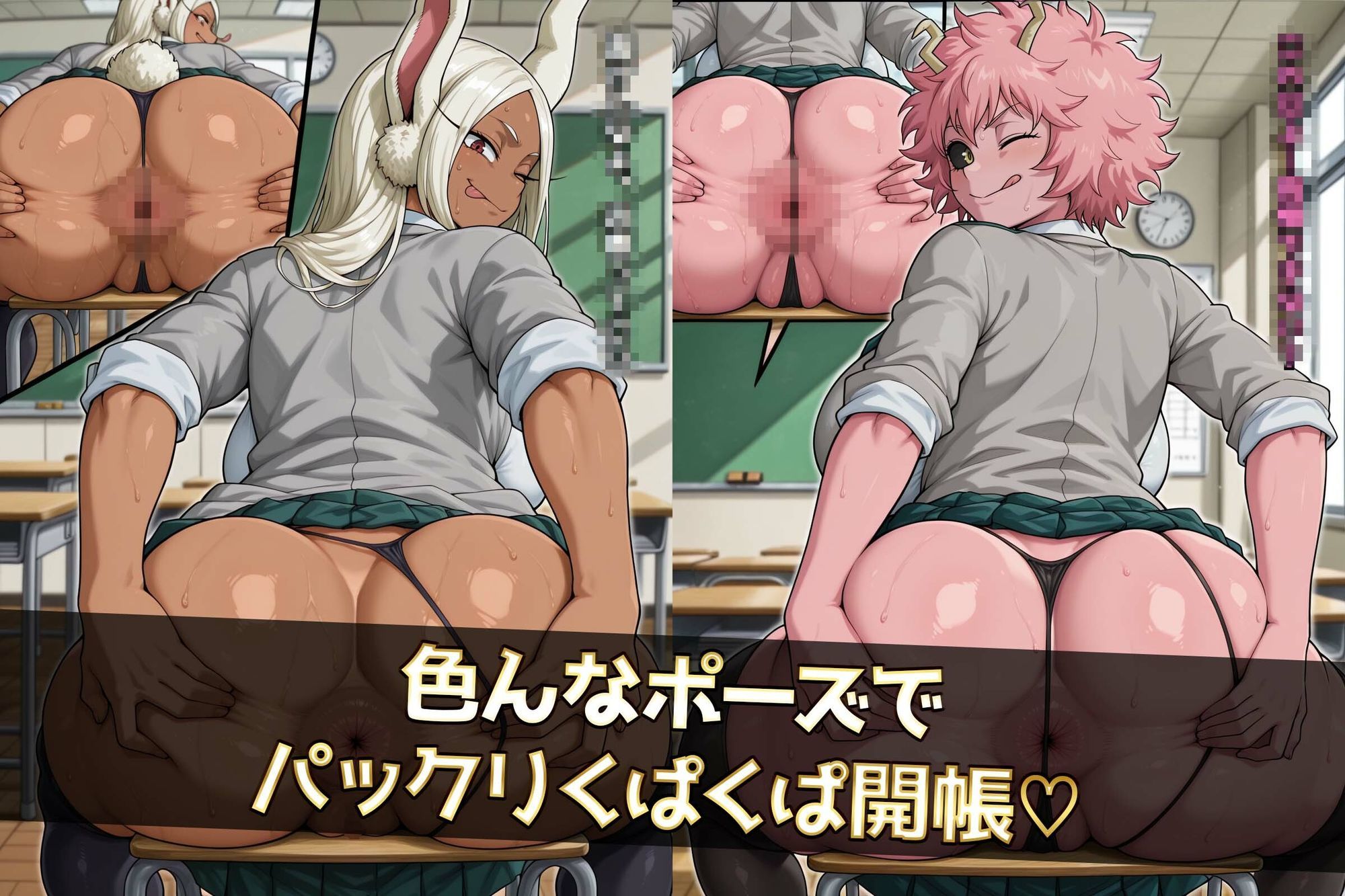 【体験版アリ】動く！僕のでっかい尻デミアっ！大人気ヒロインたちのセリフ付き尻饗宴動画集！いつでもどこでも見せてくれるっ！アナルくぱぁ、ガニ股、チン媚びあります！ サンプル画像3