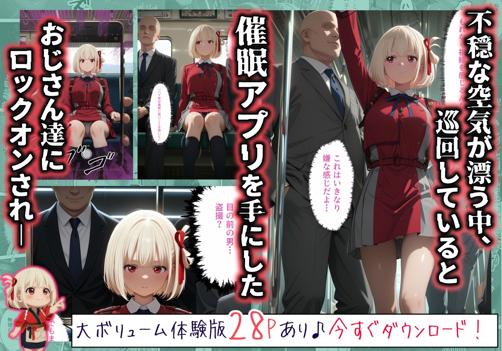 【催〇痴〇電車X】連続中出しで肉便器化した最強のリ〇リス  -錦〇千束  編- サンプル画像2