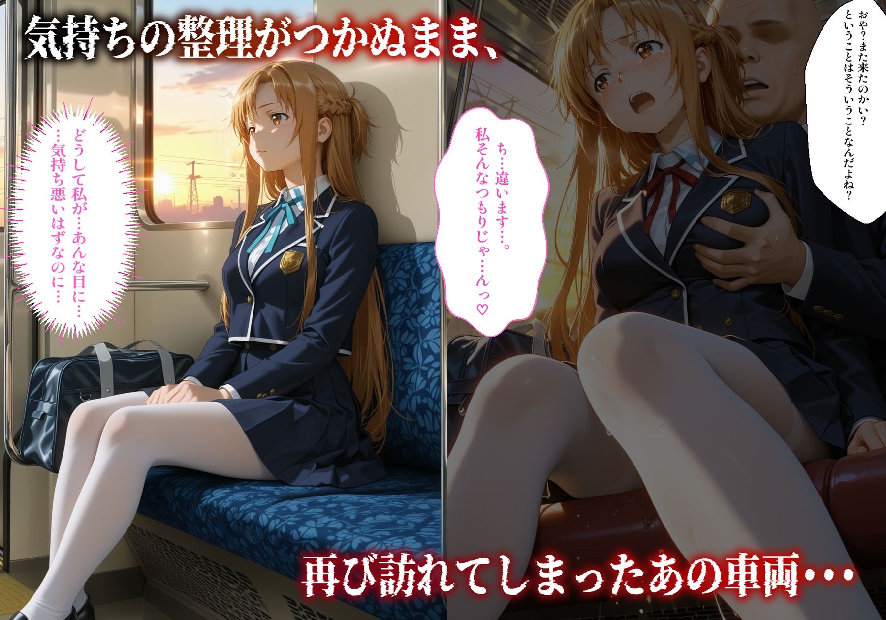 【処女孕ませ専用車両】連続中出しで肉便器化したヒロイン  -結〇明日奈- サンプル画像5