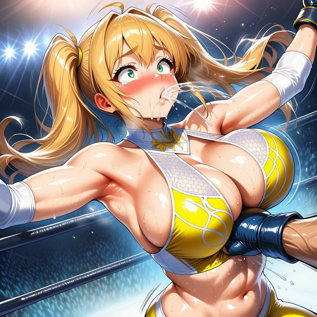 【動画あり】金髪ツインテールのアイドルレスラー、レスリングリングにて散る サンプル画像1