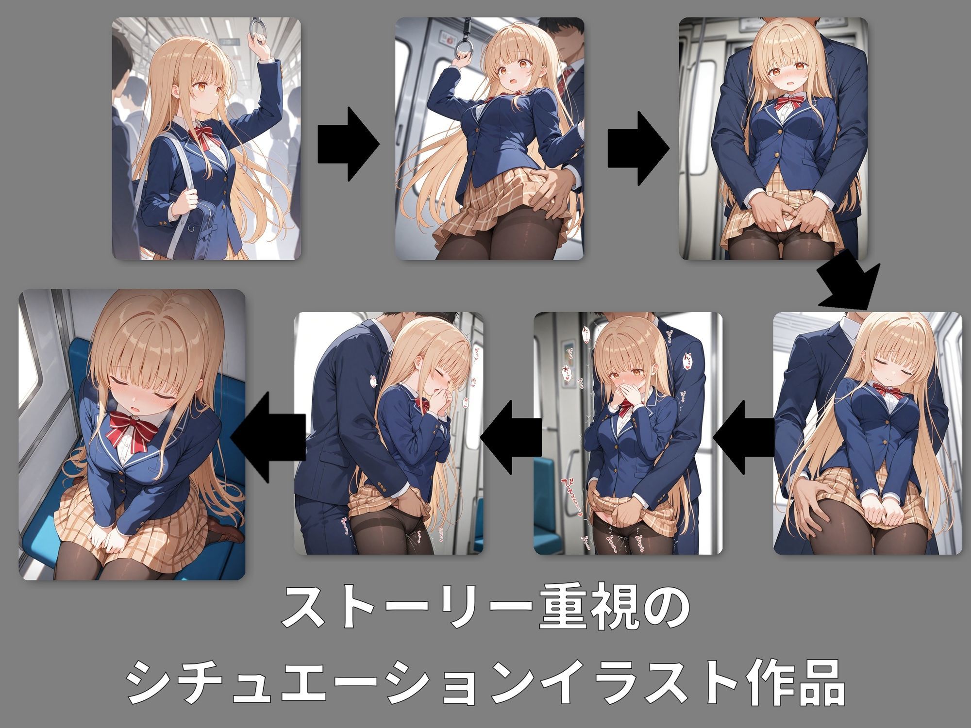 【動画付き】痴●電車 犯●れた少女 椎名●昼編 サンプル画像1