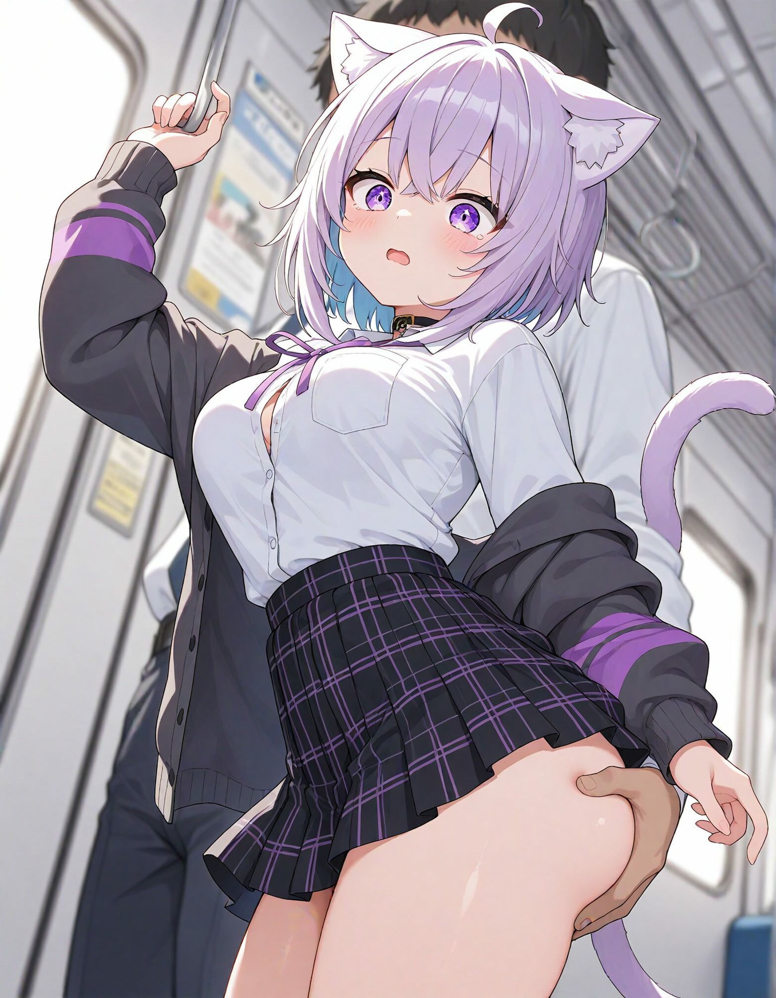 【動画付き】痴●電車 犯●れた少女 猫又お●ゆ編 サンプル画像4