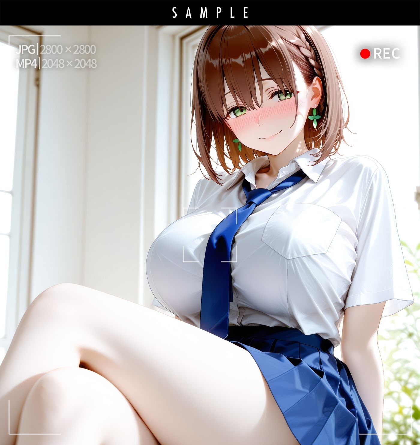 【動画＋静止画】たわわなアイちゃんをハメ撮り集団レ●プ！〜通学中のアイちゃんに集団で二穴中出ししたらアヘ堕ち肉オナホになった件〜 サンプル画像7