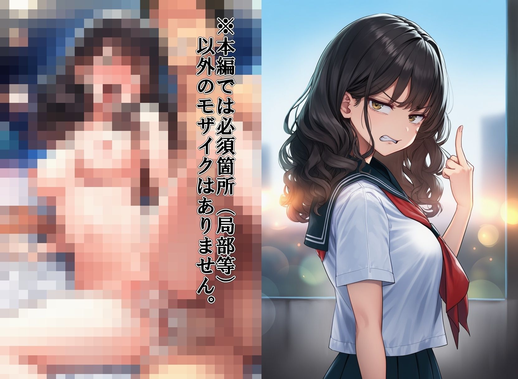 【即堕ち2コマ】嫌悪感を隠そうともしない制服女子 サンプル画像3