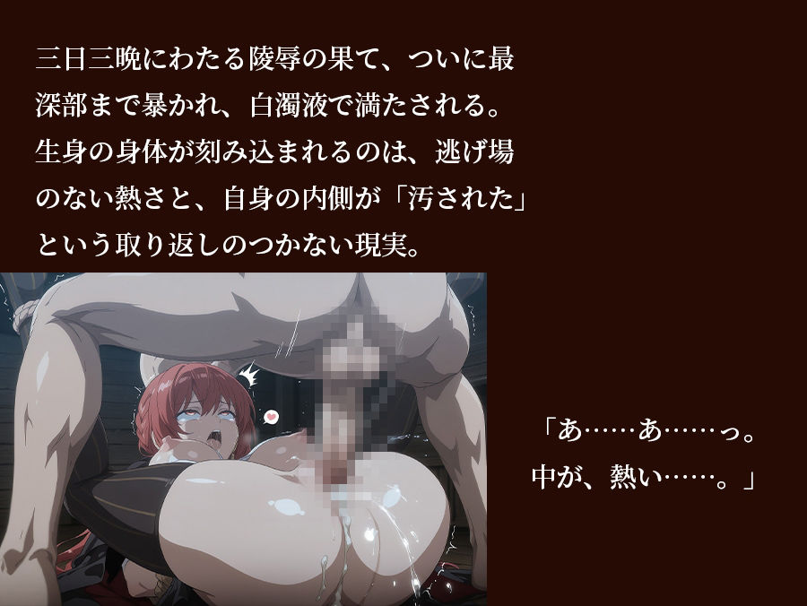 【器用貧乏】【451枚 ＋1mp4】自ら肉便器となる屈辱の夜 〜最強の付与術士セ○マ、愛する妹ソ○ィアのために脳が灼けつくまで凌●される〜 サンプル画像8