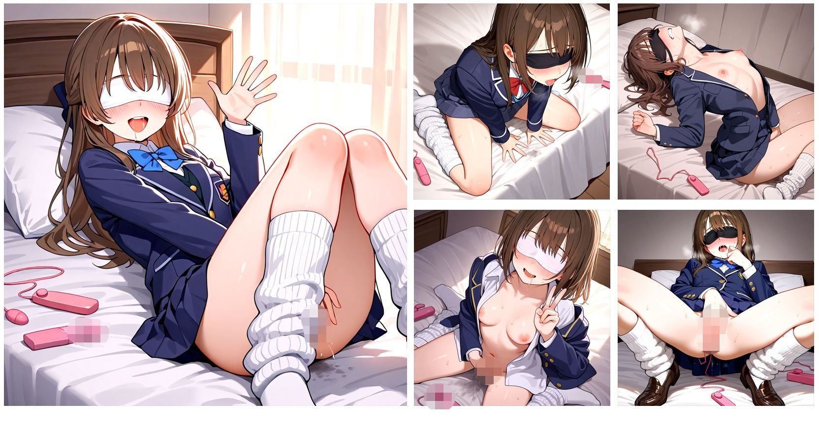 【在庫整理品】女の子が目隠しバイブで気持ちよくなってるだけのCG集 サンプル画像2