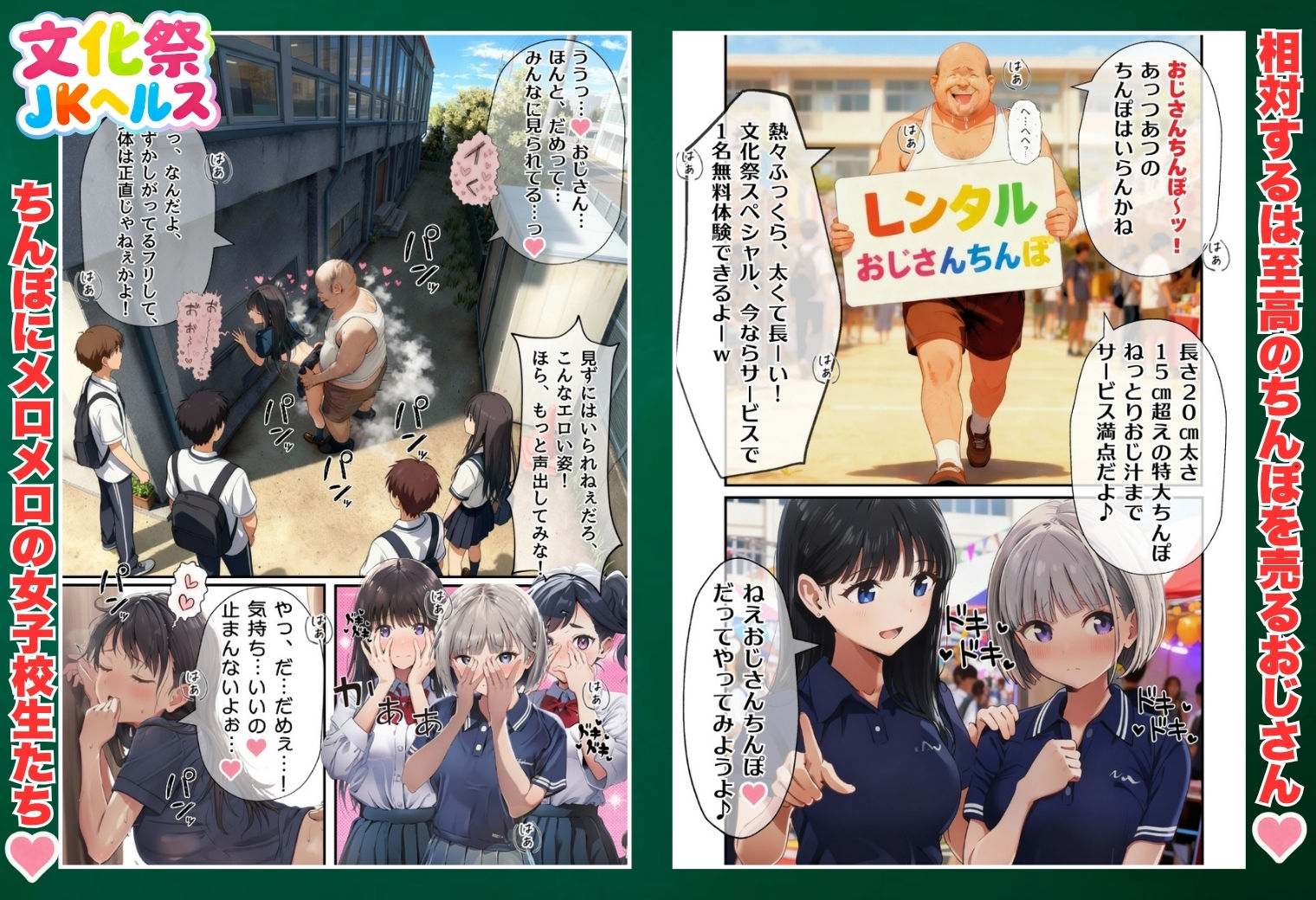 【大乱交】文化祭JKヘルス VS レンタルおじさんちんぽ サンプル画像4