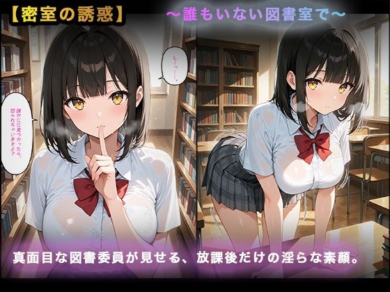 【大容量セット】放課後図書室、共犯のち絶頂。 サンプル画像1
