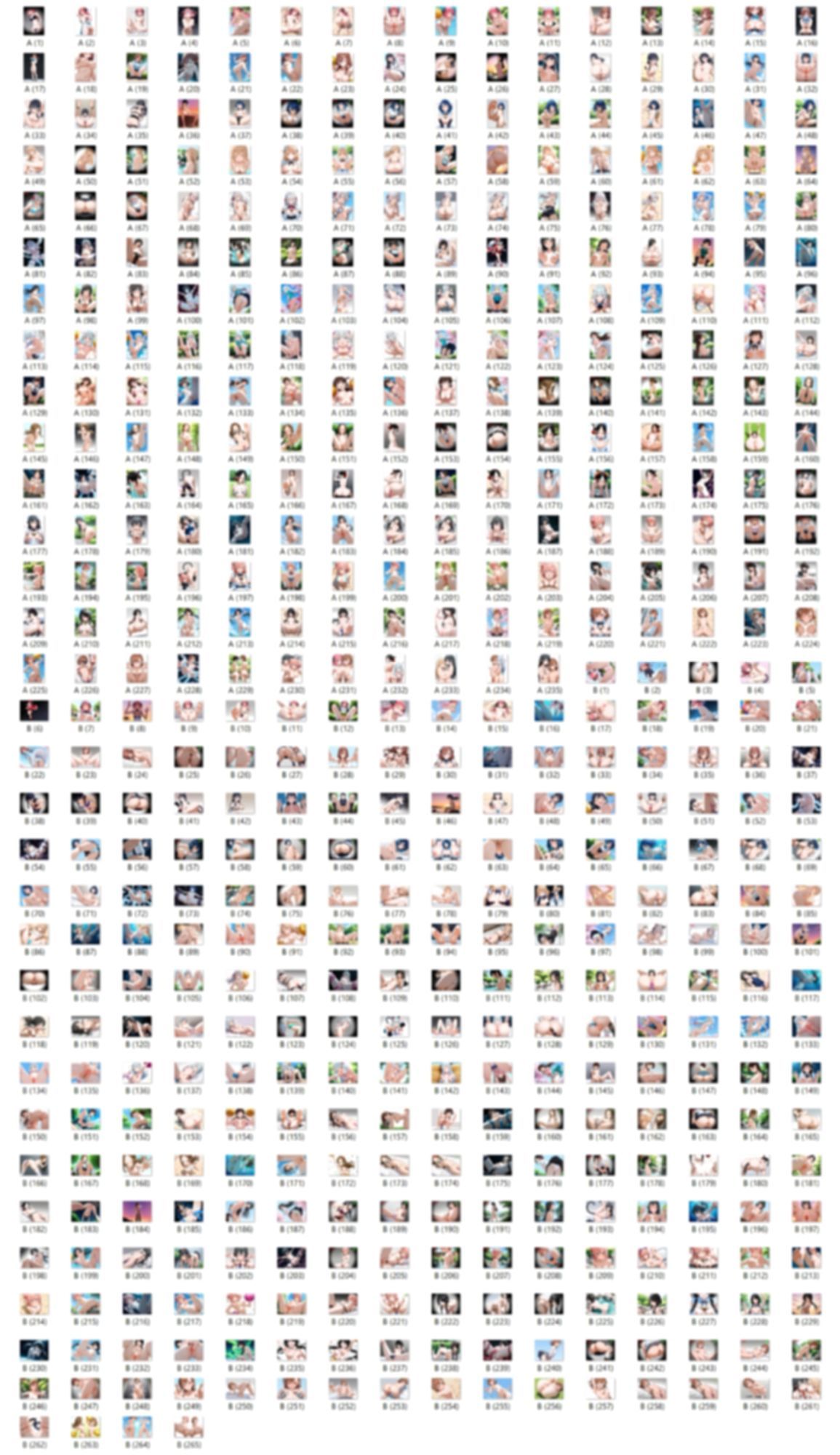 【女性のみ】15キャラ イラスト集 （500枚） サンプル画像2