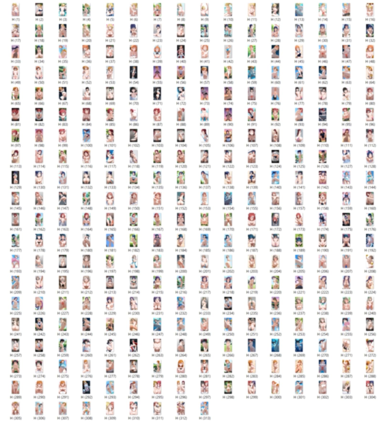 【女性のみ】16キャラ イラスト集 （500枚） サンプル画像2