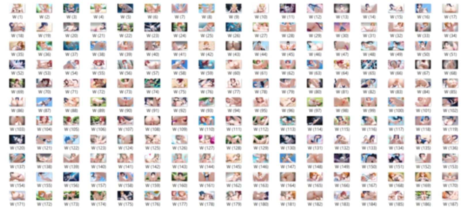 【女性のみ】16キャラ イラスト集 （500枚） サンプル画像3