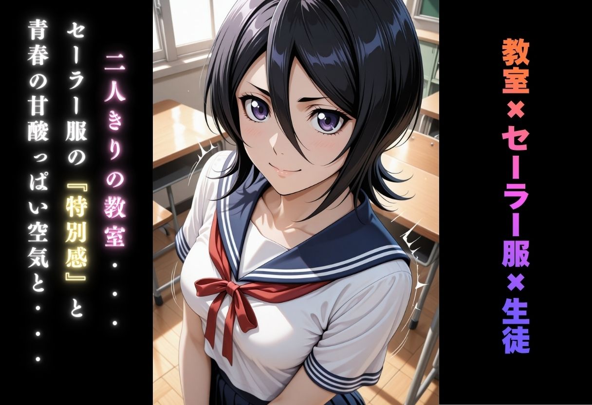 【学園ヒロイン〜俺たちの肉便器】〜ブリ◯チ〜朽木ル◯ア編〜 サンプル画像2