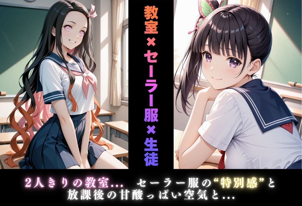 【学園ヒロイン〜俺たちの肉便器〜】鬼◯の刃〜竈門禰◯子・栗花落カ◯ヲ  編〜 サンプル画像2