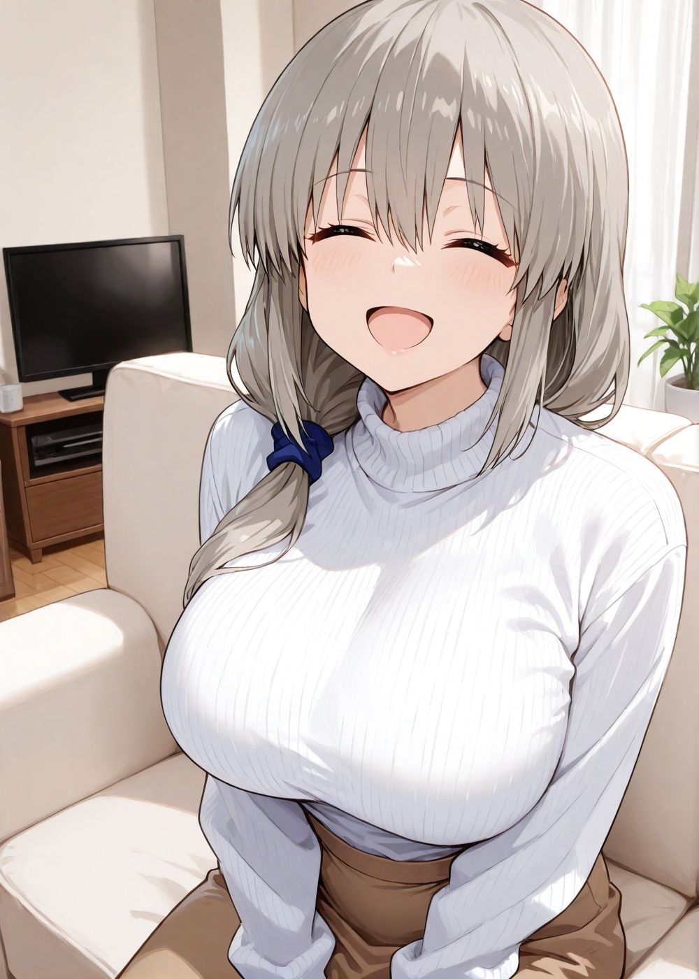 【宇◯月】娘の彼氏とお風呂で遭遇したら…口塞ぎ乳揉みから即ハメ【宇◯ちゃんは遊びたい！】 サンプル画像1
