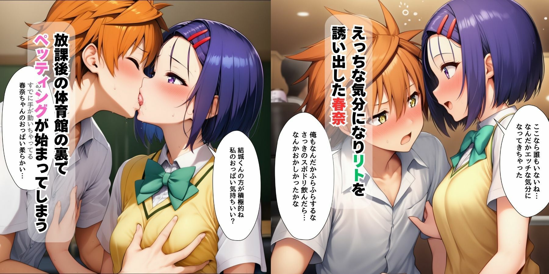 【完成版】ハーレムな学園生活・春奈とモモとララとねっとり勢いえっち サンプル画像2