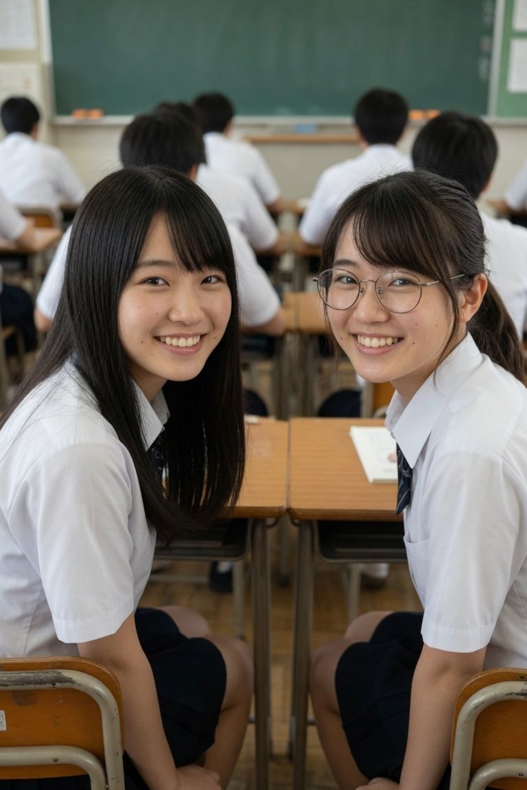 【実写】孕ませ教室 – 僕が孕ませるクラスメイトの二人【一部セリフつき】 サンプル画像1