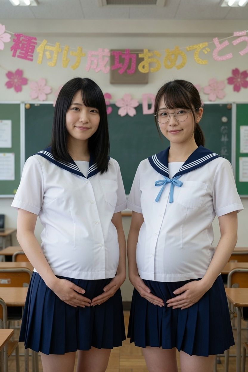 【実写】孕ませ教室 – 僕が孕ませるクラスメイトの二人【一部セリフつき】 サンプル画像2