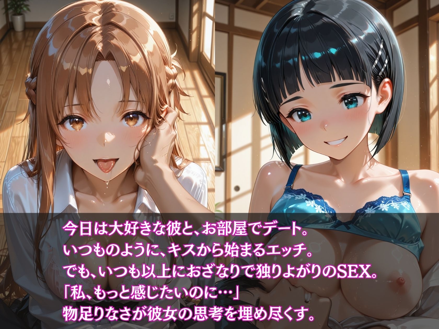 【実録】快楽堕ち 寝取られた隣のヒロイン -連続中出して理性崩壊-   明〇奈と〇葉の場合 サンプル画像2
