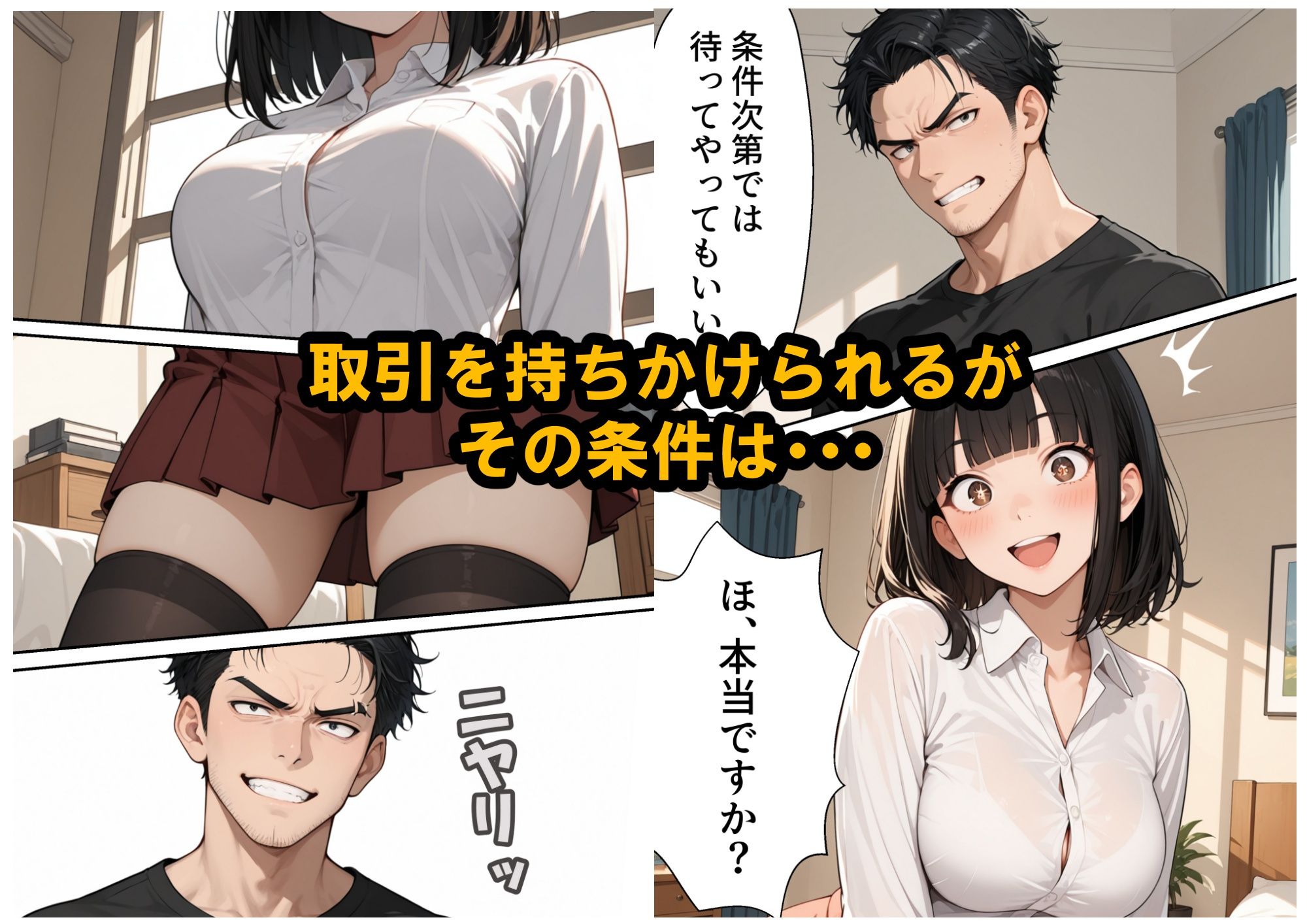 【家賃滞納】清楚系巨乳女子大生が堕ちる「性の取引」大家のエッチな要求にNOと言えない黒髪ロングニーハイ！エスカレートする強●調教 サンプル画像3