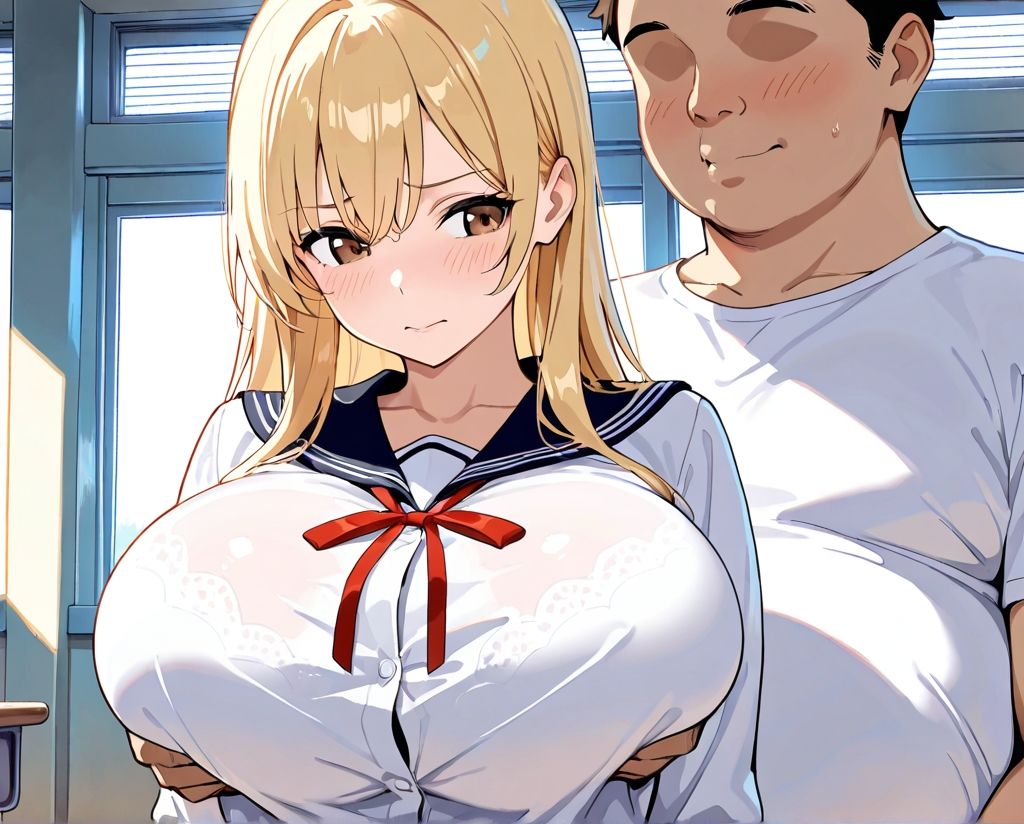 【寝取られ】日本の学園生活に戸惑う双子の巨乳美少女 シェリー＆シュリー サンプル画像7