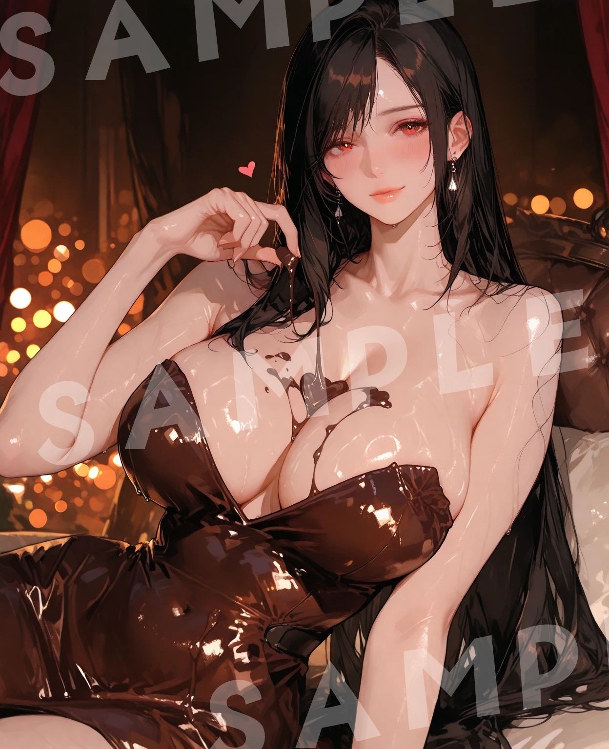 【恋人気分×主観】甘すぎるドレスの彼女と過ごす最高のバレンタイン【チョコレート・溶けるドレス】 サンプル画像2