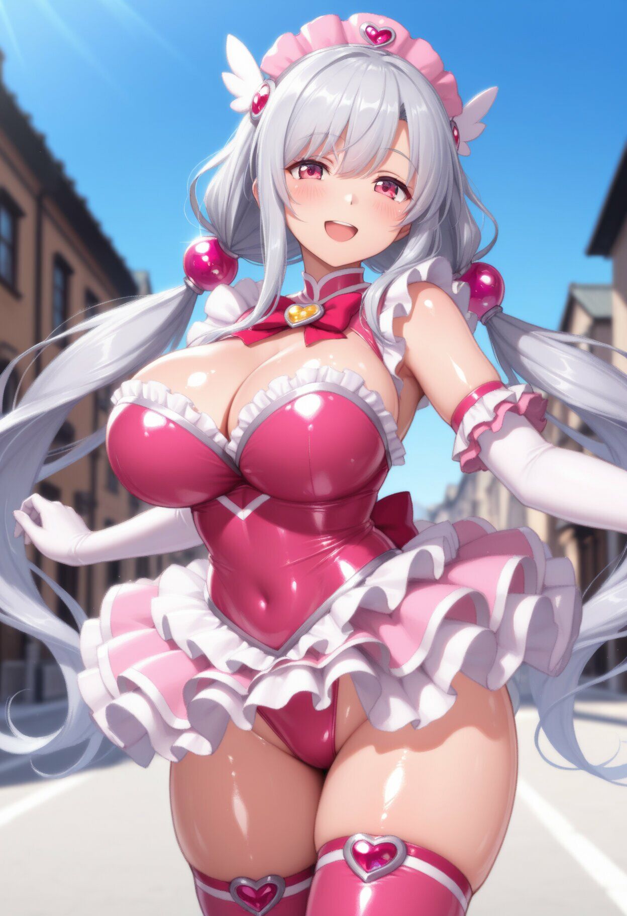 【悪堕ち×淫紋】銀髪褐色の爆乳魔法少女。淫らな肉厚ボディで夜の街を彷徨い、見知らぬ男に搾り尽くされる サンプル画像2