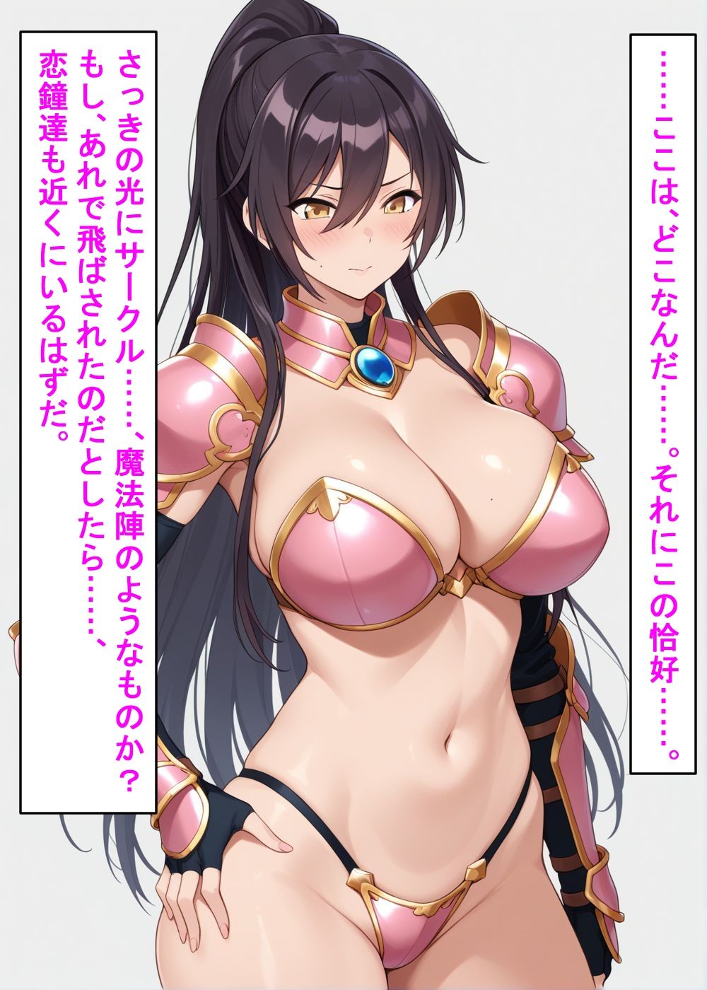 【敗北】ビキニアーマーのアイドル4人が異世界でヤられる話【白〇咲耶・田〇摩美々・月〇恋鐘・幽〇霧子】 サンプル画像8