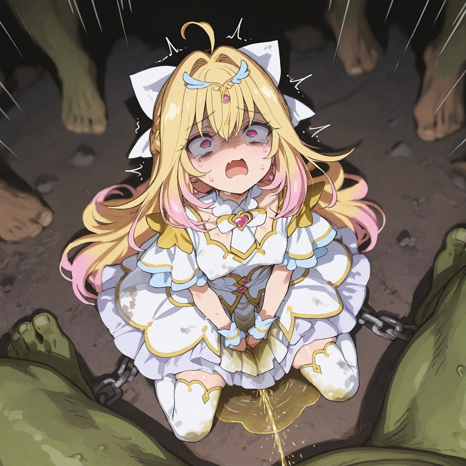 【森亜るるか】 淫獄陥落悪堕 〜純潔の魔法少女がオークの肉便器へと堕ちる二段変身レ●プ〜 サンプル画像1