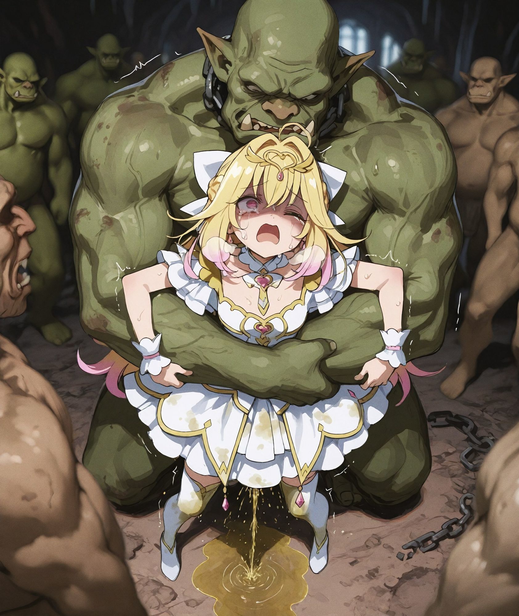【森亜るるか】 淫獄陥落悪堕 〜純潔の魔法少女がオークの肉便器へと堕ちる二段変身レ●プ〜 サンプル画像2