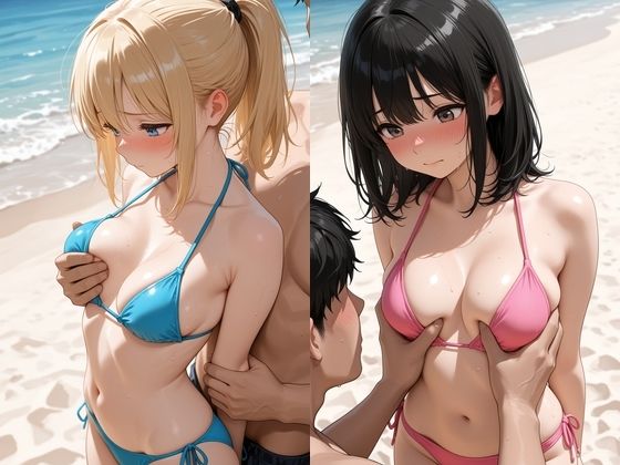 【浜辺性交】真夏のビーチで開放セックス〜無人の海で絶頂！ハメまくり！〜 サンプル画像1