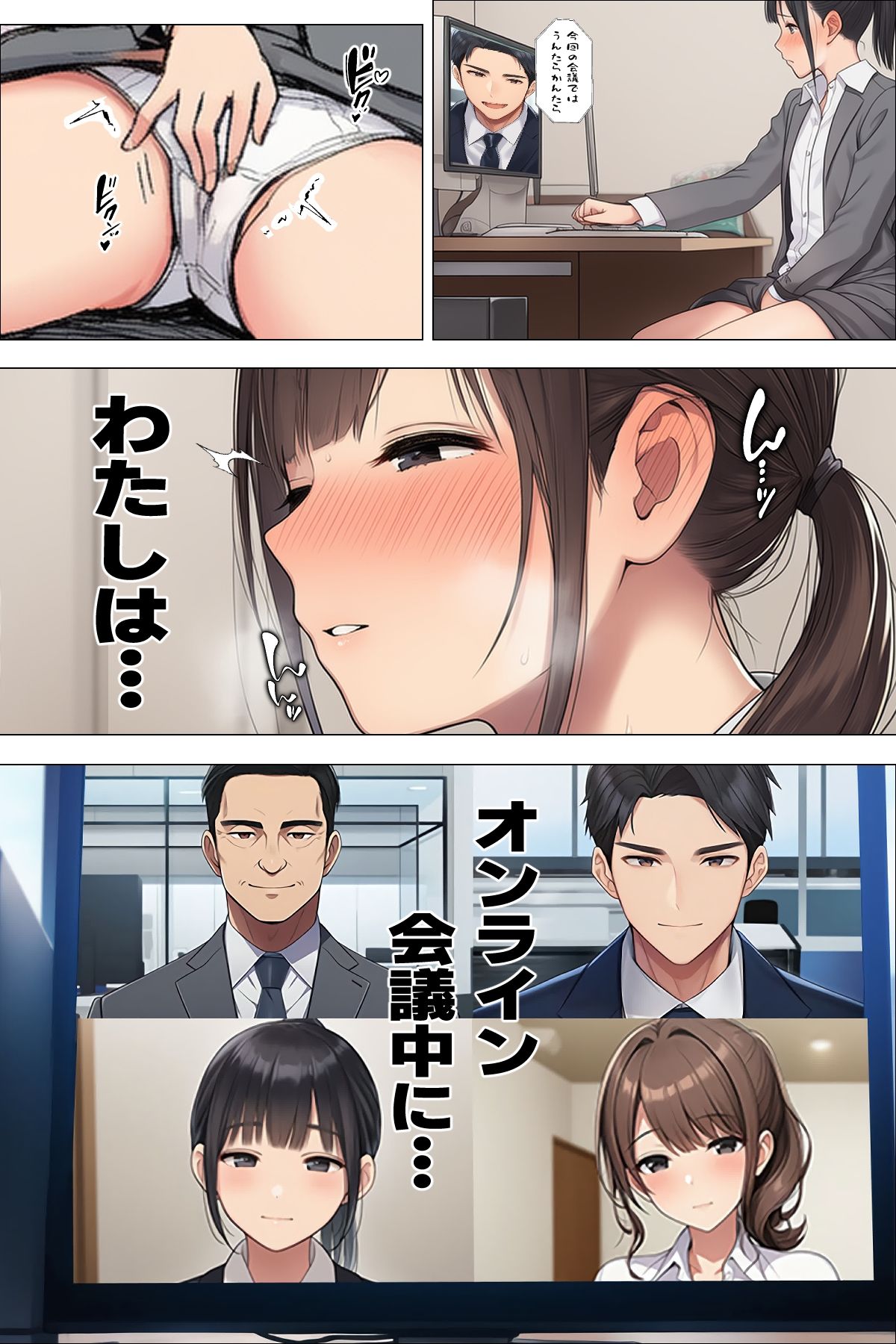 【漫画】私がオンライン会議中にオナニーしていた理由  ボイスコミック付 サンプル画像4