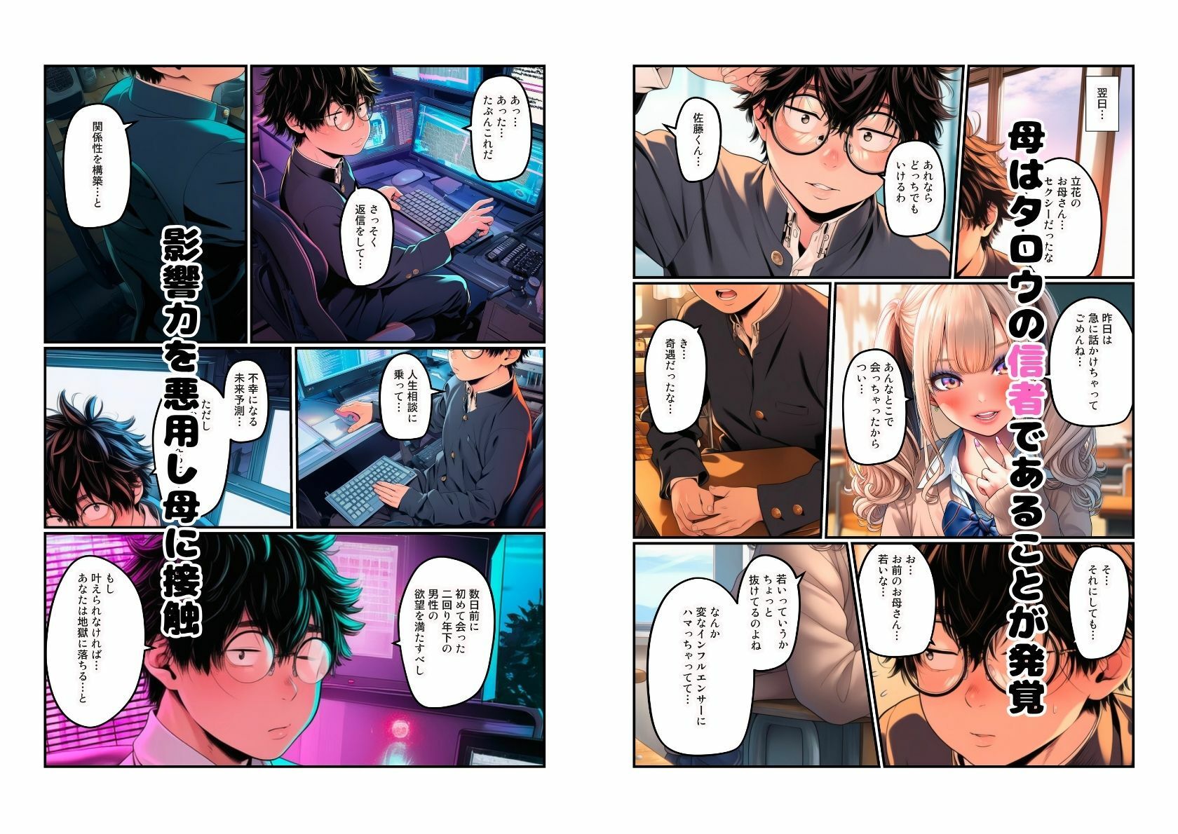 【熟女とJK  母娘丼】陰キャ男子から洗脳調教 サンプル画像2