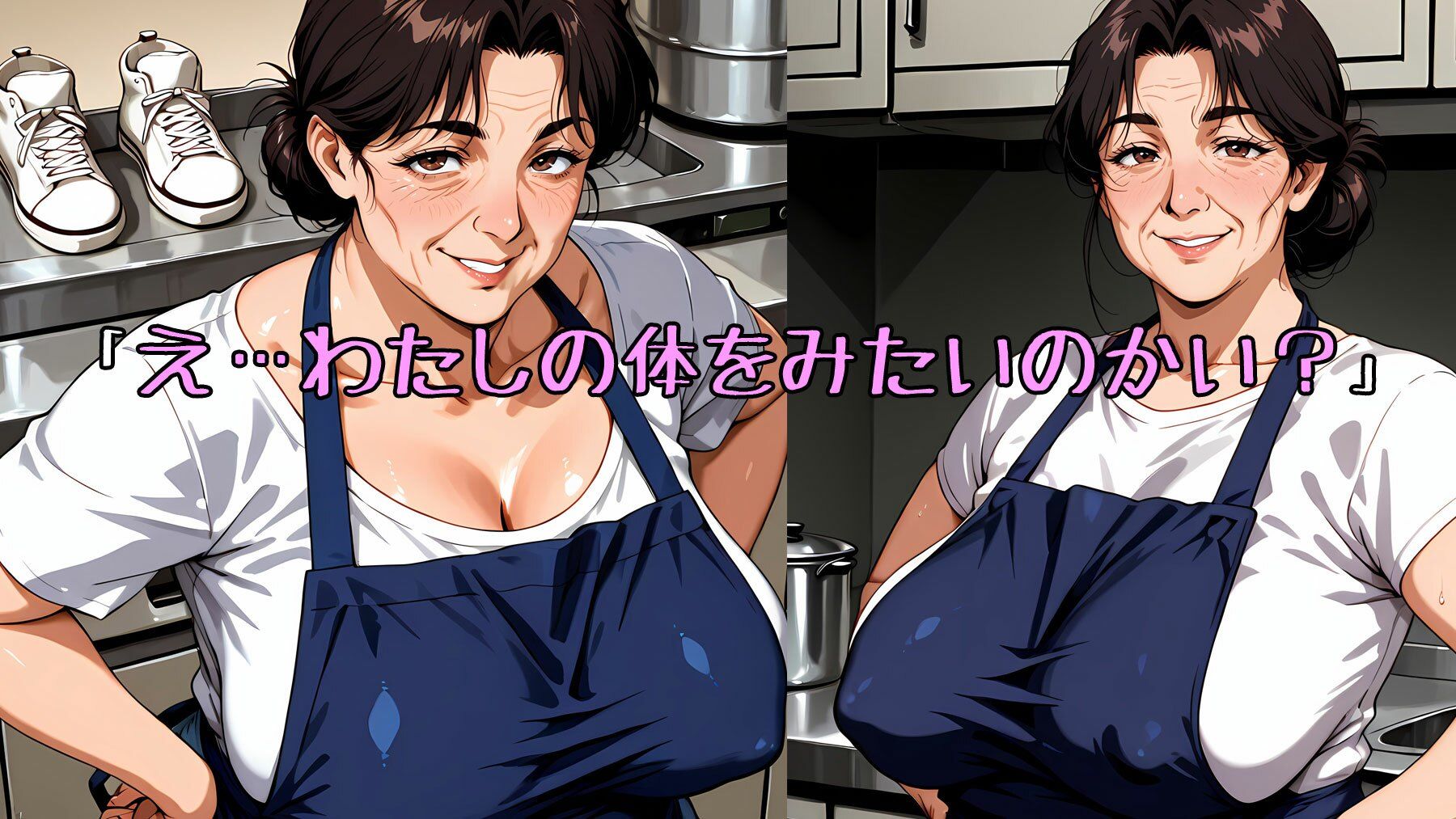 【熟女艶体撮影】スーパーのおばちゃんに体を見せてもらった サンプル画像1