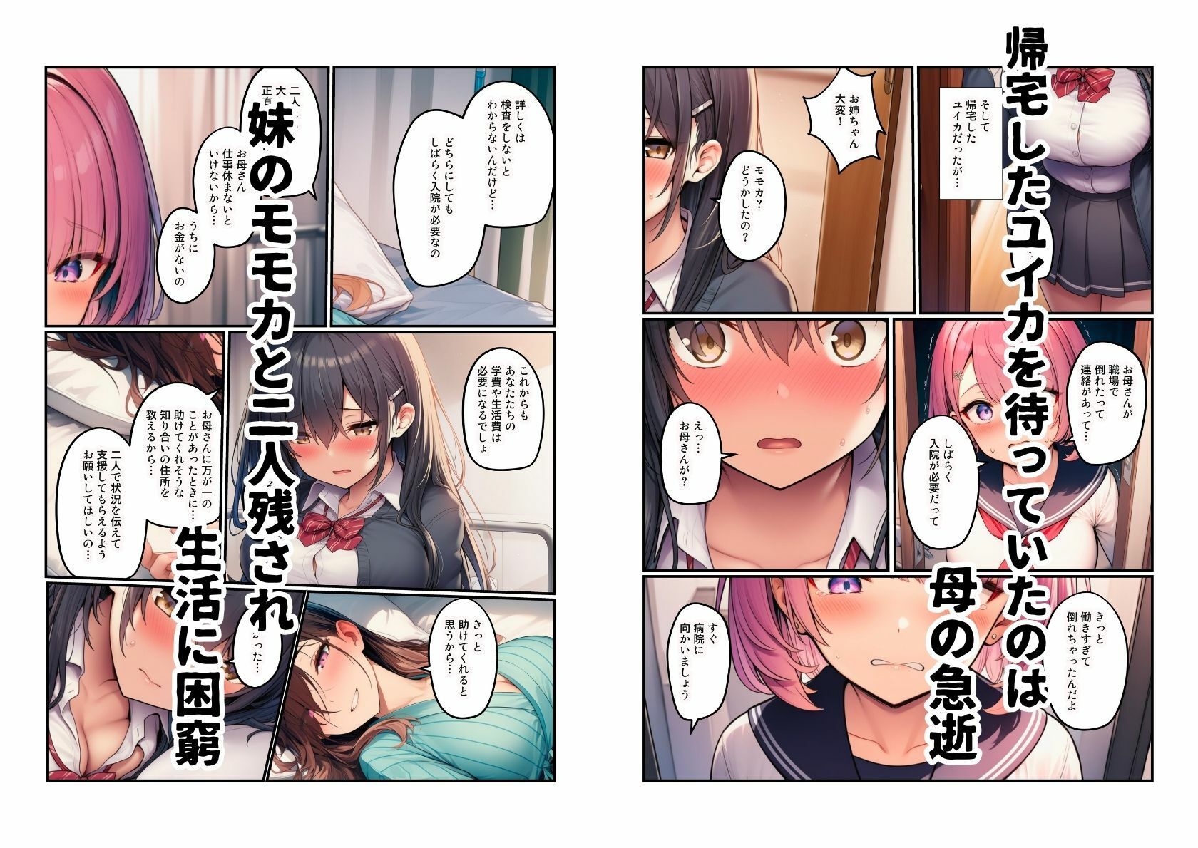 【生活困窮JKが姉妹丼】パパ活相手は彼のパパ サンプル画像3