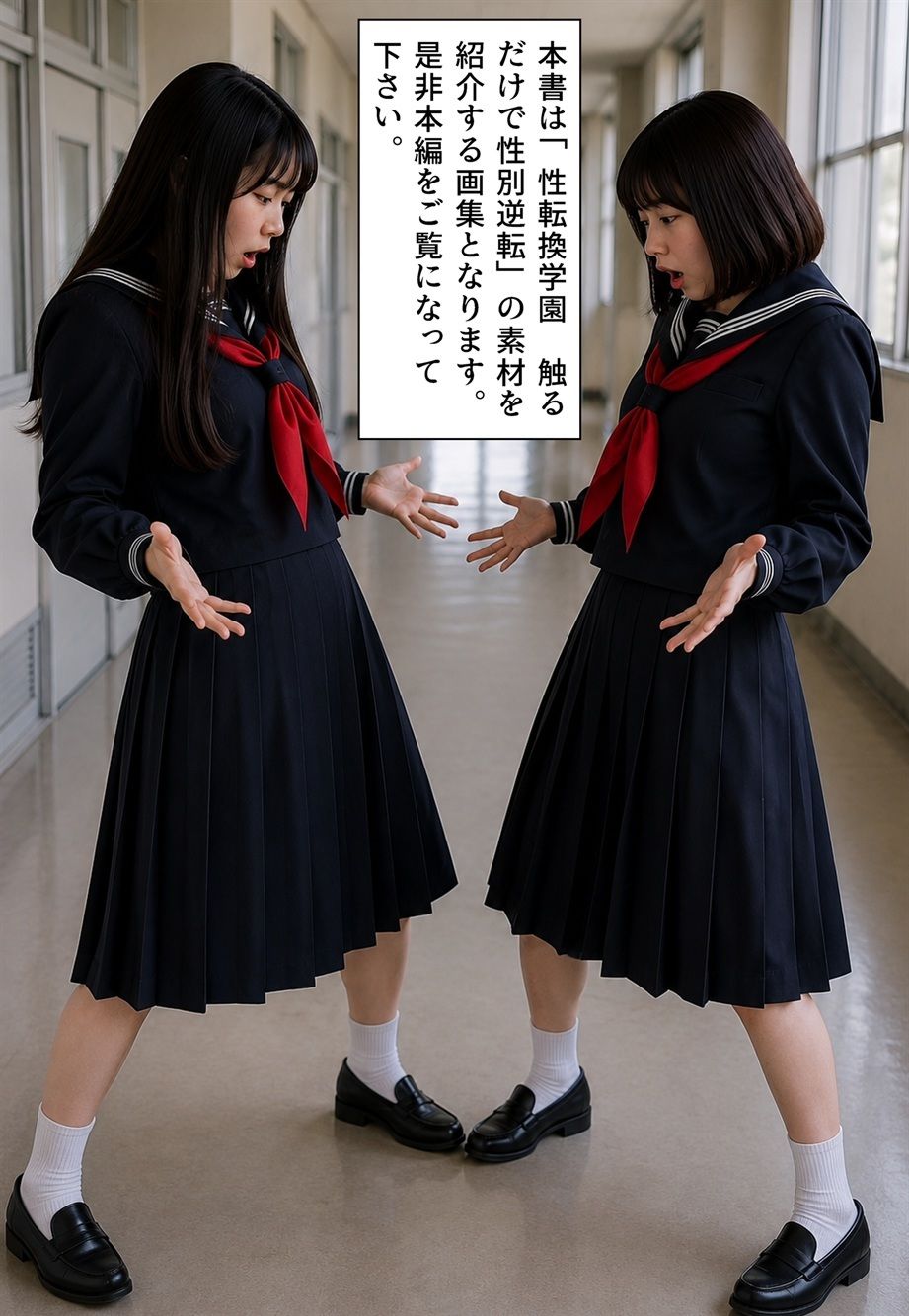 【画集】「性転換学園  触るだけで性別逆転！？」制作秘話 サンプル画像1
