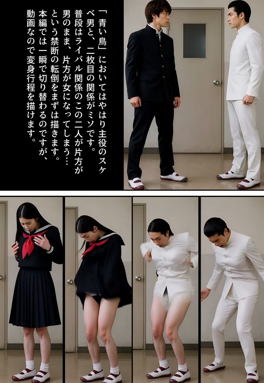 【画集】「性転換学園  触るだけで性別逆転！？」制作秘話 サンプル画像2