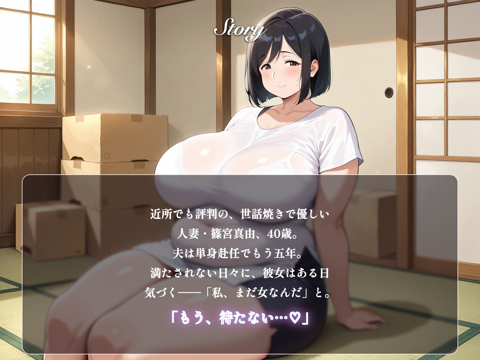【総集編319分】絶対に断れない人妻 第三巻 〜私から誘った9つの夜〜（CG63枚付） サンプル画像2