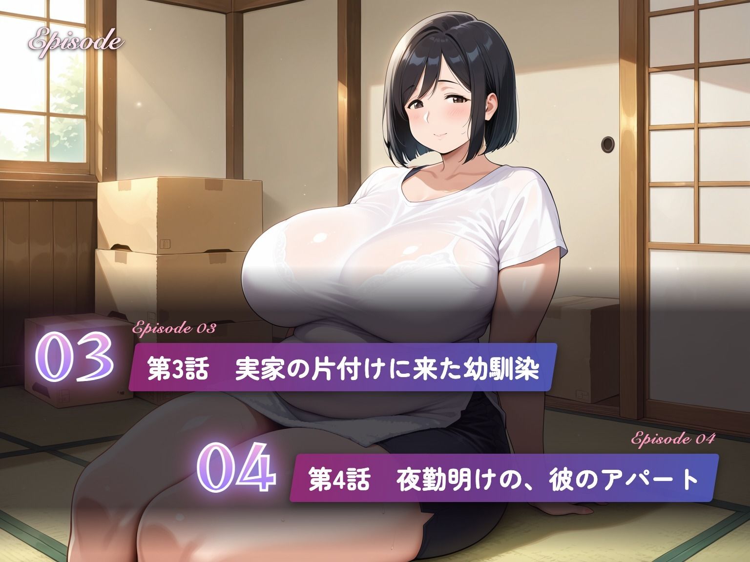 【総集編319分】絶対に断れない人妻 第三巻 〜私から誘った9つの夜〜（CG63枚付） サンプル画像6