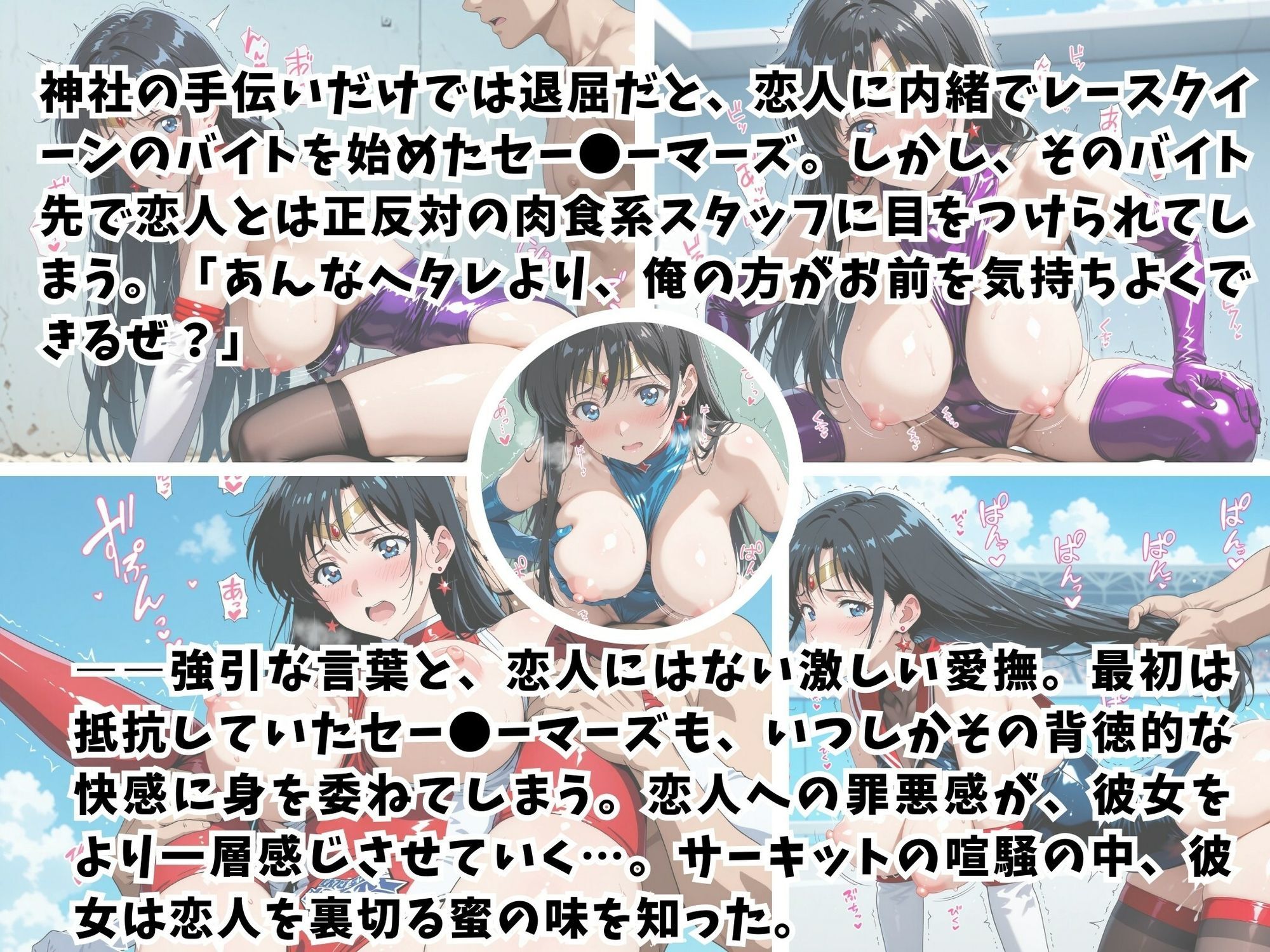 【美少女戦士セーラー●ーン】セー●ーマーズがピット裏で強●アクメ サンプル画像1