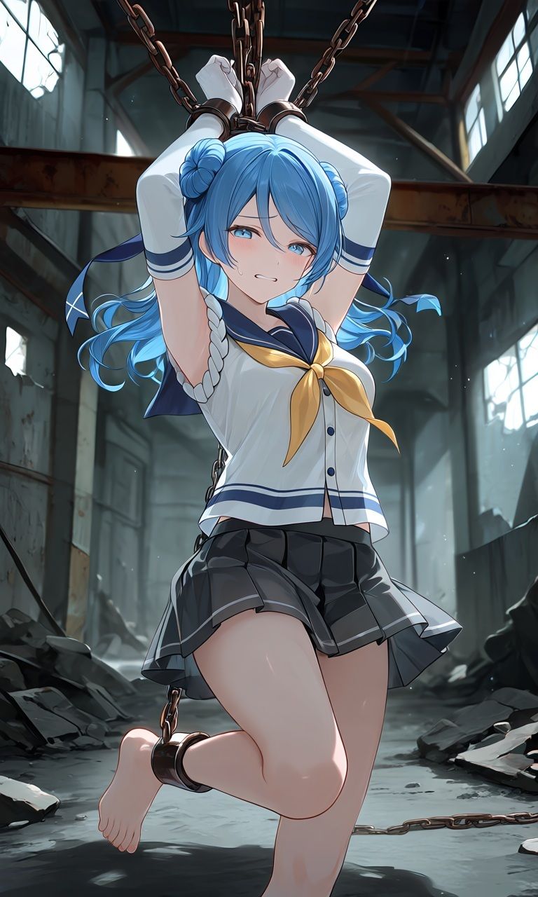 【艦〇れ】〇娘が触手におそわれる！戦艦、駆逐艦、アダルト、AI生成画像:500枚  衣笠  那珂  夕張  島風  雪風 サンプル画像4