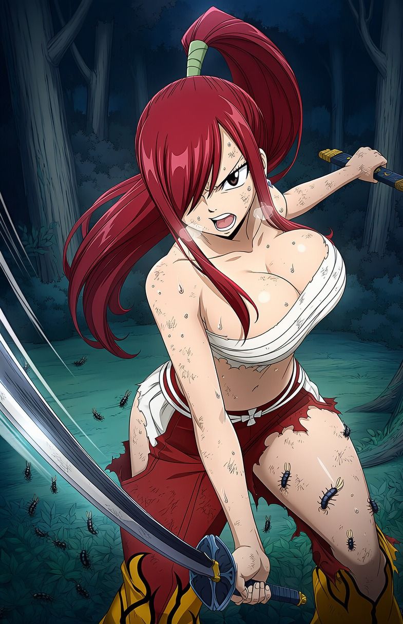 【蟲姦】エルザ・スカーレッ● vs 蟲【閲覧注意】 サンプル画像4