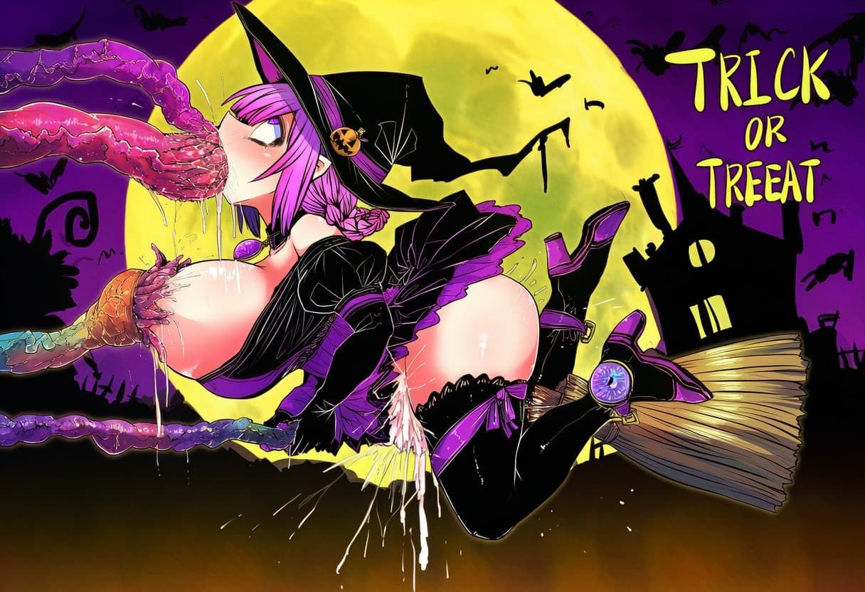 【触手】落ちこぼれ魔女のハロウィンの夜 サンプル画像5