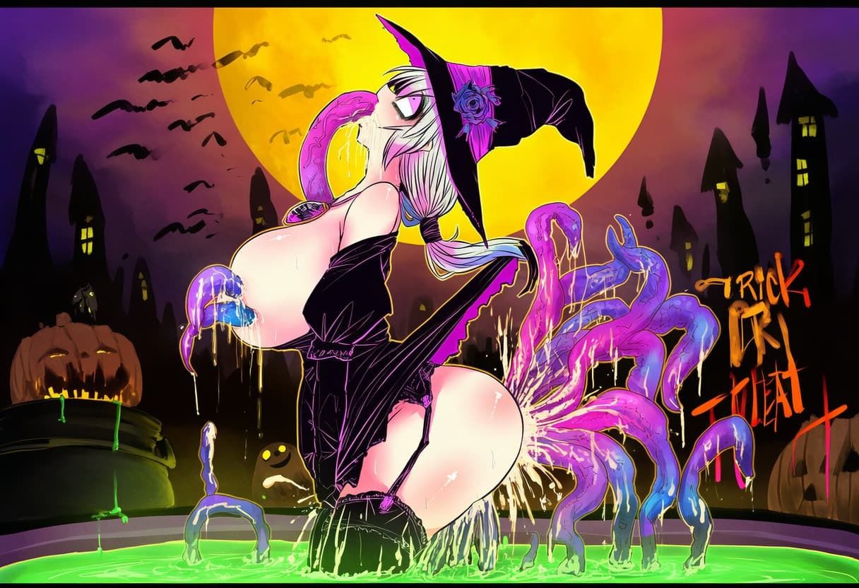 【触手】落ちこぼれ魔女のハロウィンの夜 サンプル画像7