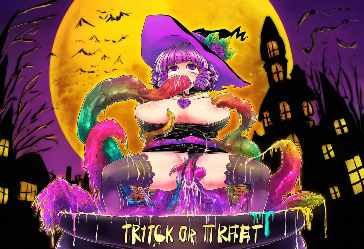 【触手】落ちこぼれ魔女のハロウィンの夜 サンプル画像8