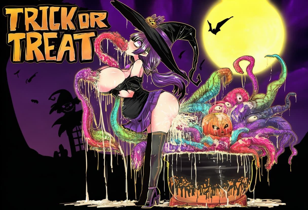 【触手】落ちこぼれ魔女のハロウィンの夜 サンプル画像9