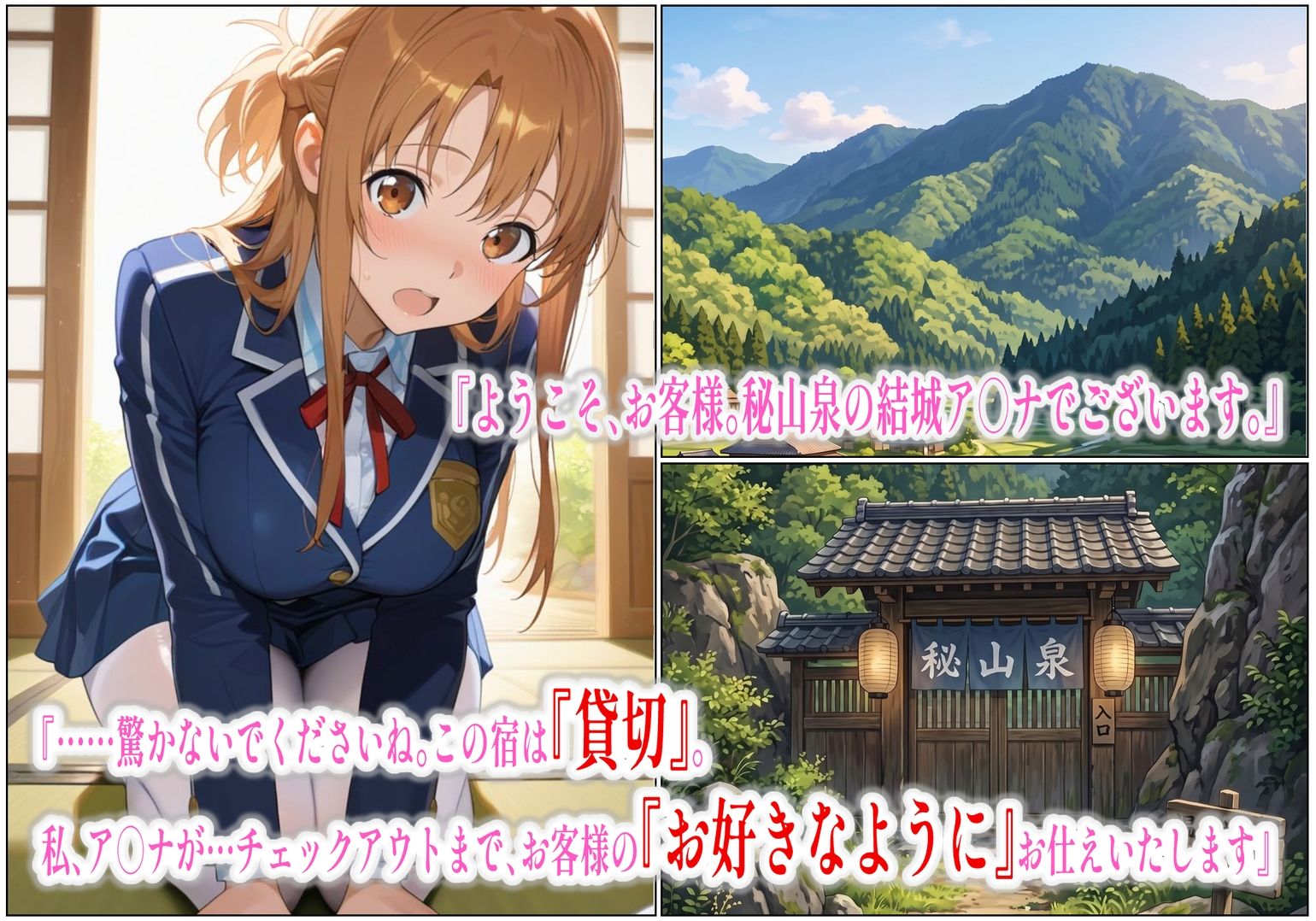 【貸切ヒロイン温泉宿】-チェックアウトまで僕の性○隷-結城ア○ナ編 サンプル画像2