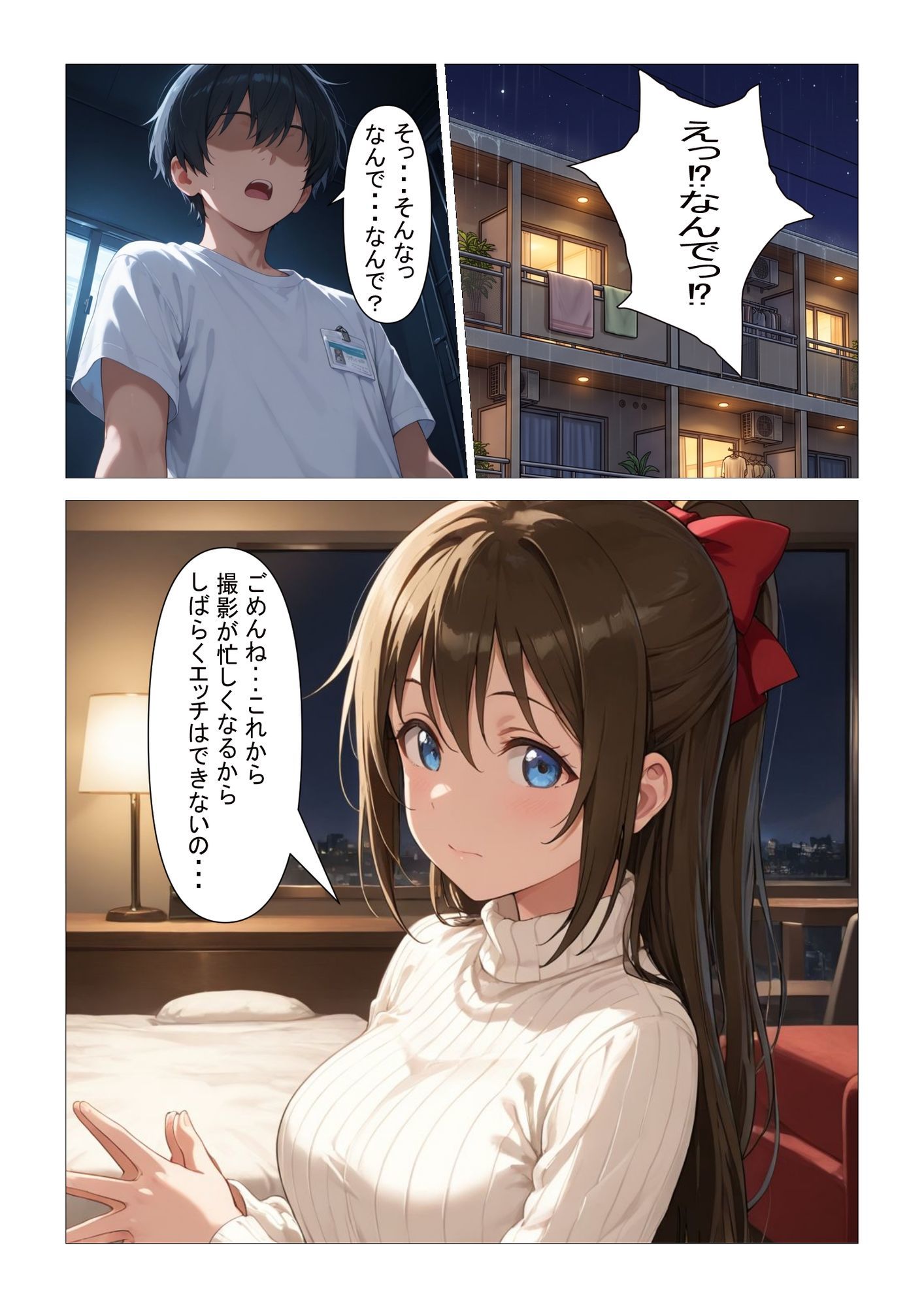 【逆NTR】彼女とはデキない僕を、隣の巨乳お姉さん、彼方さんが‘誘い受け’で全部シてくれる話 サンプル画像1