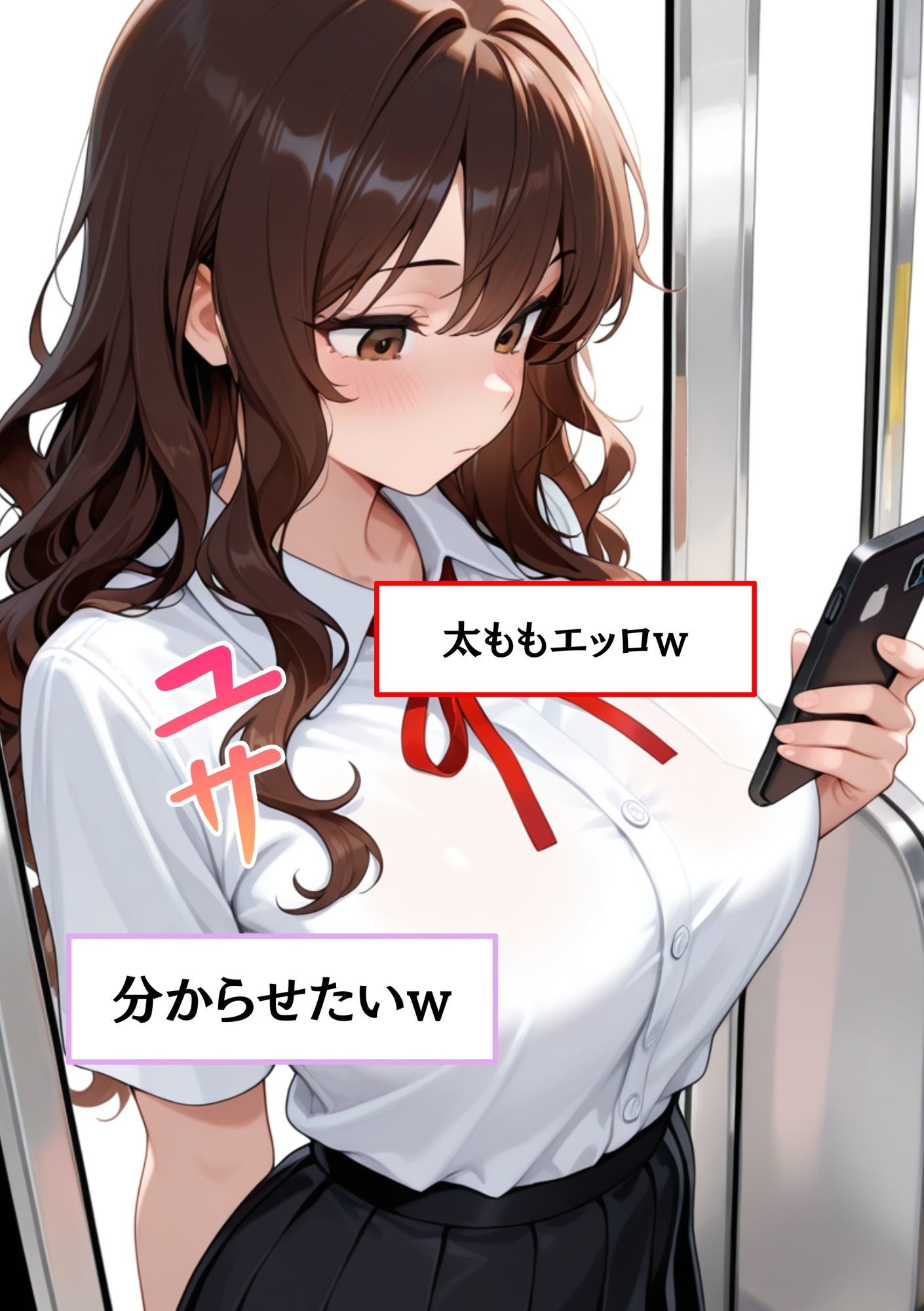 【速報】【JKが痴●被害に！】日々痴●被害に遭ってる さきさん［18歳］推定Gカップのまんこに男性が精子を中出しする事件。彼氏がいるのに性被害に逢う。 サンプル画像3